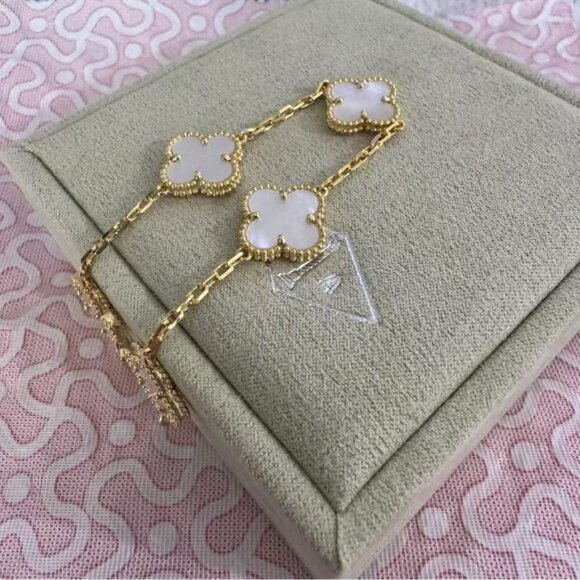 VCA Vintage Alhambra 10 Motifs White Mother of Pearl 18kt Yellow Gold - Picture 6 of 8